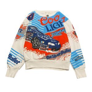Vintage YOUTH Nascar AOP Crewneck Sweatshirt Sweater Coors Light Bill Elliot M